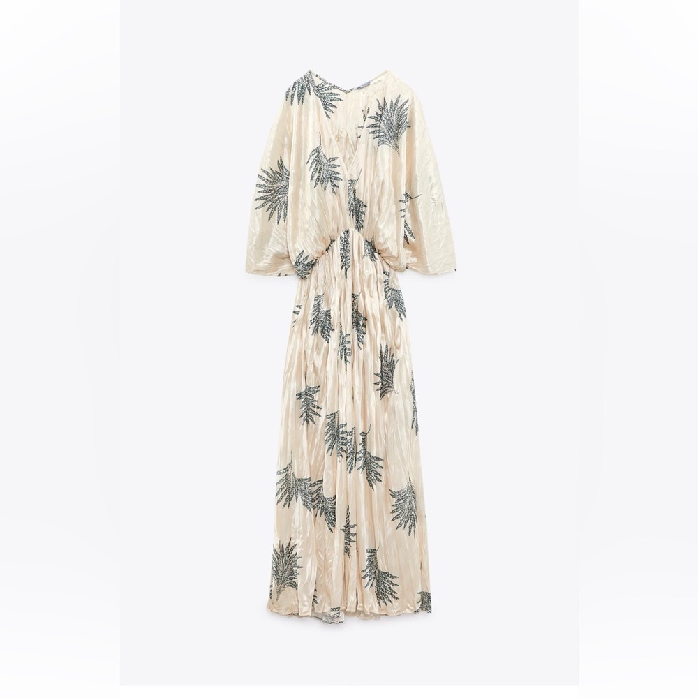 Zara wrinkled effect tie dye tunic dress